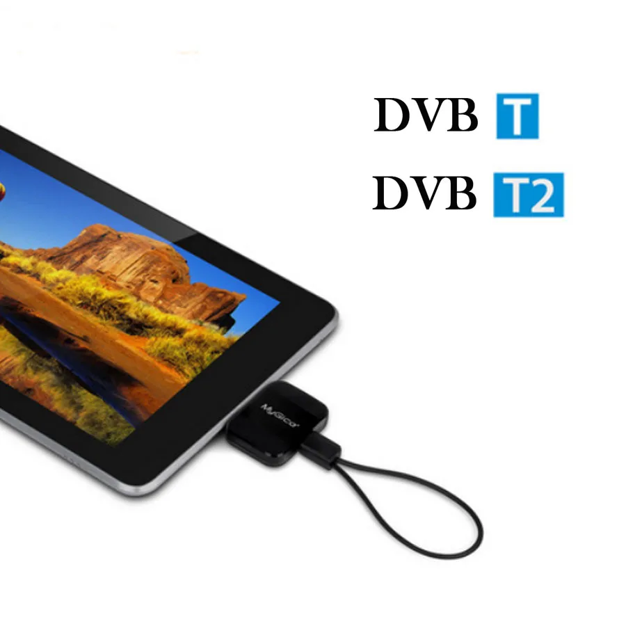 DVB-T2 беспроводной цифровой ТВ-тюнер, приемник H.265 Full HD для Android Phone Pad с микро USB OTG tv Stick спутниковый ТВ приемник