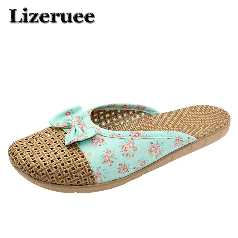 

2018 New Summer Home Linen Breathable Slippers Men Indoor Floor Beach Slides Boys Gift Flat Shoes Q25
