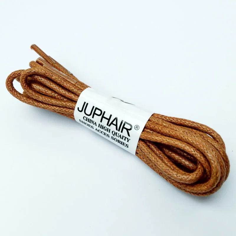 JUP1-12 Pair Yellow Brown High Quality Laces Sneaker Sport Round Wax Cotton Thin ShoelaceWaxed Dres Shoes Popular Worldwide Sale