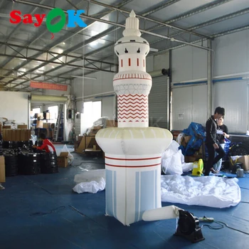 Cheap Sayok 3m/9.8ft Tall Giant Simulated Inflatable Mosque Inflatable Masjid With Blower Outdoor