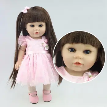 

2020 Mew 18'' Reborn Baby Toddler Girl Doll Realistic Newborn Lifelike Vinyl Silicone Toy Toddler Boy Toys Girl Toys Kids Toys