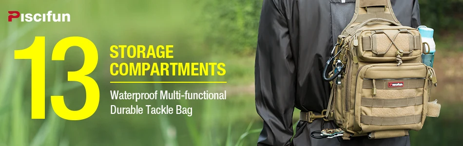 Bolsa de Pesca de Náilon Multifuncional à Prova Bolsa de Ombro Acampamento ao ar Equipamento de Pesca Piscifun Dwaterproof Água Durável Único Livre Caminhadas Bolsa 7 Cheap Bolsas de pesca