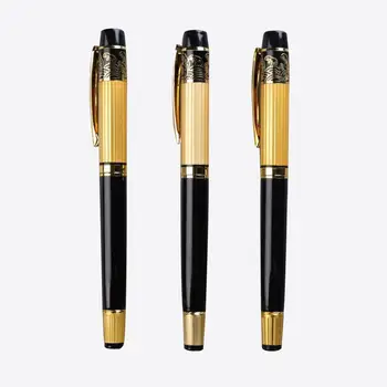 

2020 New 901 0.5mm Black Gold Stainless Medium Nib Rollerball Pen Business Office Daily Affairs Tool r20