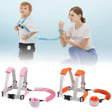 Браслет с защитой от потери, поводок для малышей, прочный нескользящий ремень для детей, регулируемый ремень 2 в 1