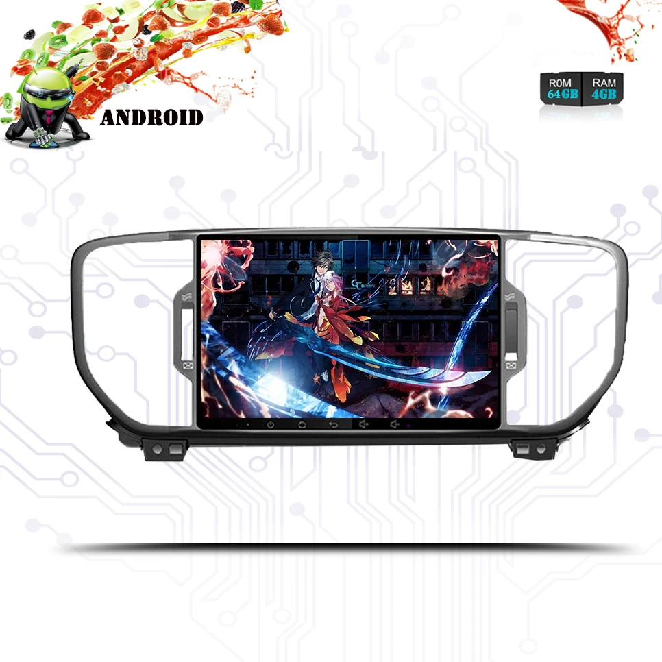 Excellent Android 9.0 4G Ram 64G Rom Octa Core PX5/PX3 Fit KIA sportage 2016 2017 2018 KX5 2019 Car DVD Player Navigation GPS Radio Audio 1