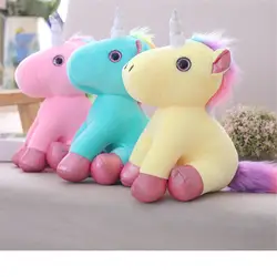 Новое поступление 19 см супер прекрасный Единорог Мягкие плюшевые куклы мультфильм животных маленький игрушечная лошадь для детей Детские