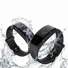 Водонепроницаемый будильник QS100 Смарт-фитнес браслет сердечного ритма крови Давление метра отслеживания монитор Смарт часы Android IOS