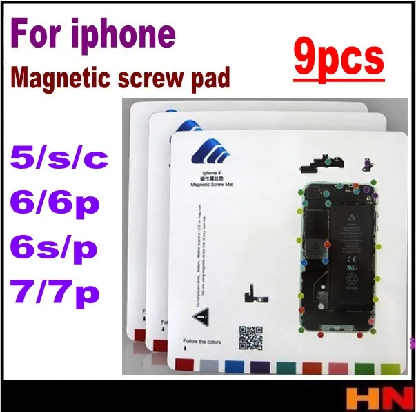 1set 9 in 1 For iPhone 7 / plus6s 6 Plus 5S 5 Magnetic Screws Mat | Мобильные телефоны и аксессуары