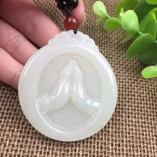 Изысканный Хотан Yu рук кулон 1988