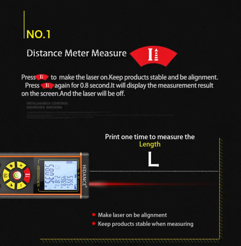 HiDANCE 40 м цифровой лазерный дальномер ручной дальномер 131ft метр площадь-объем-угол линейка сборка рулетка инструмент