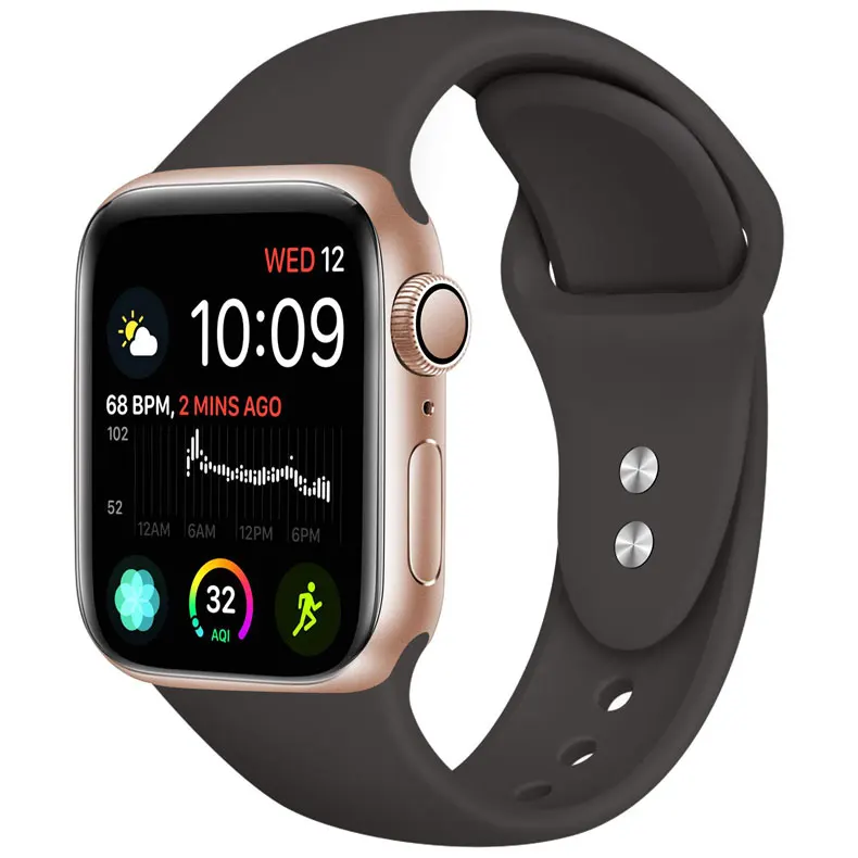 Спортивный ремешок для часов для apple watch, ремешок 42 мм, 38 мм, версия apple watch 4 5 браслет 44 мм 40 мм наручных часов iwatch, ремешок для часов серии 5/4/3/2/1 силиконовый ремешок