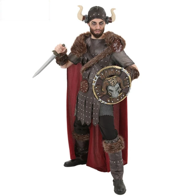 Costume da pirata vichingo da uomo per bambino vestito marrone e fresco per  la festa di carnevale Cosplay halloween Viking Leader decorazione abiti -  AliExpress