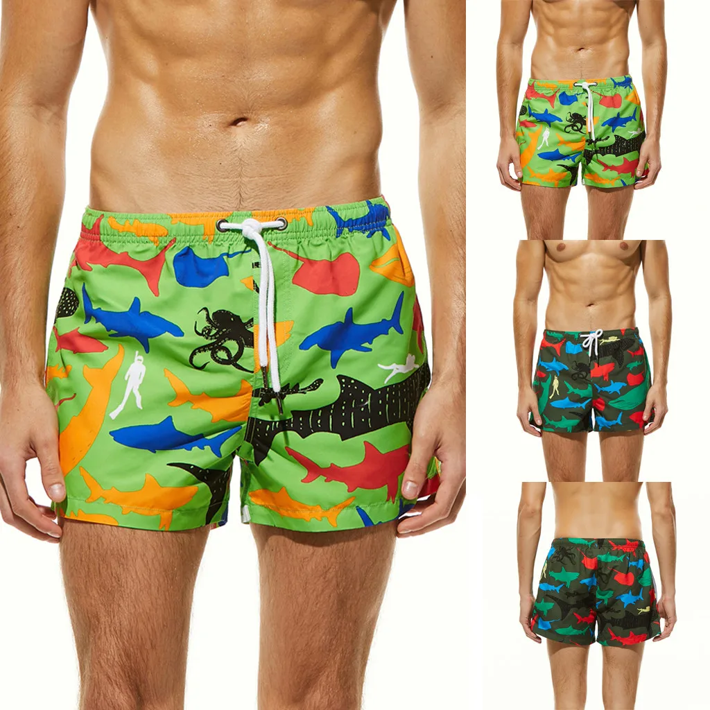 

Mens Summer Beach Shorts Elastic Waist Quick Dry Stretchable for Home or Outdoor Running Surfing Swimming Trunks for Watersports