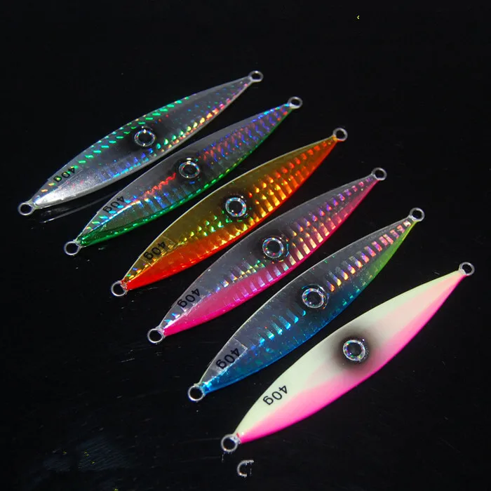 6pcs 30g 100g Micro Jigs Butterfly Jig Bait Glow Fishing Lures