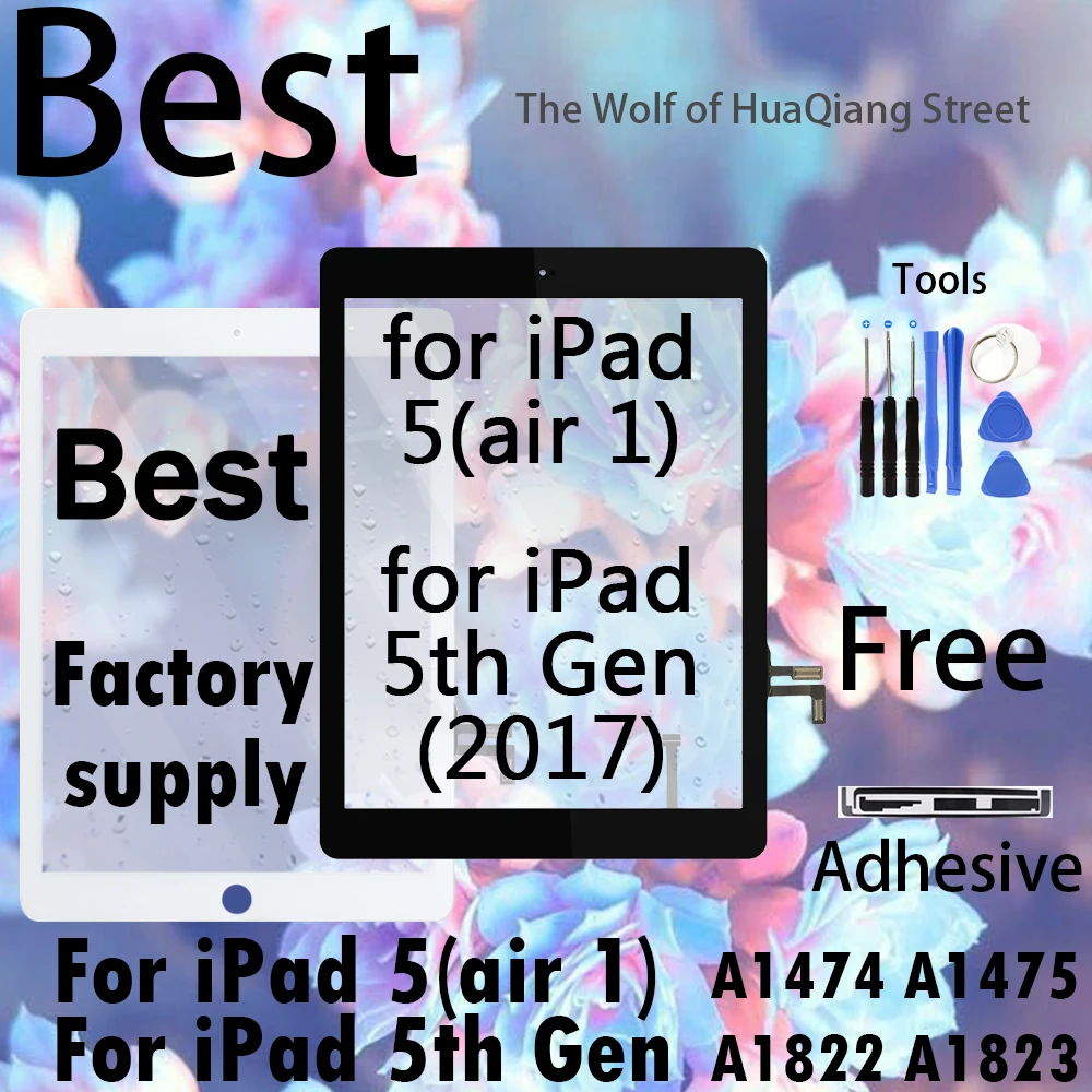 Лучший оригинальный для iPad 5 air A1474 1475 1476 9 7 2017 5th Gen A1822 1823 дигитайзер сенсорный