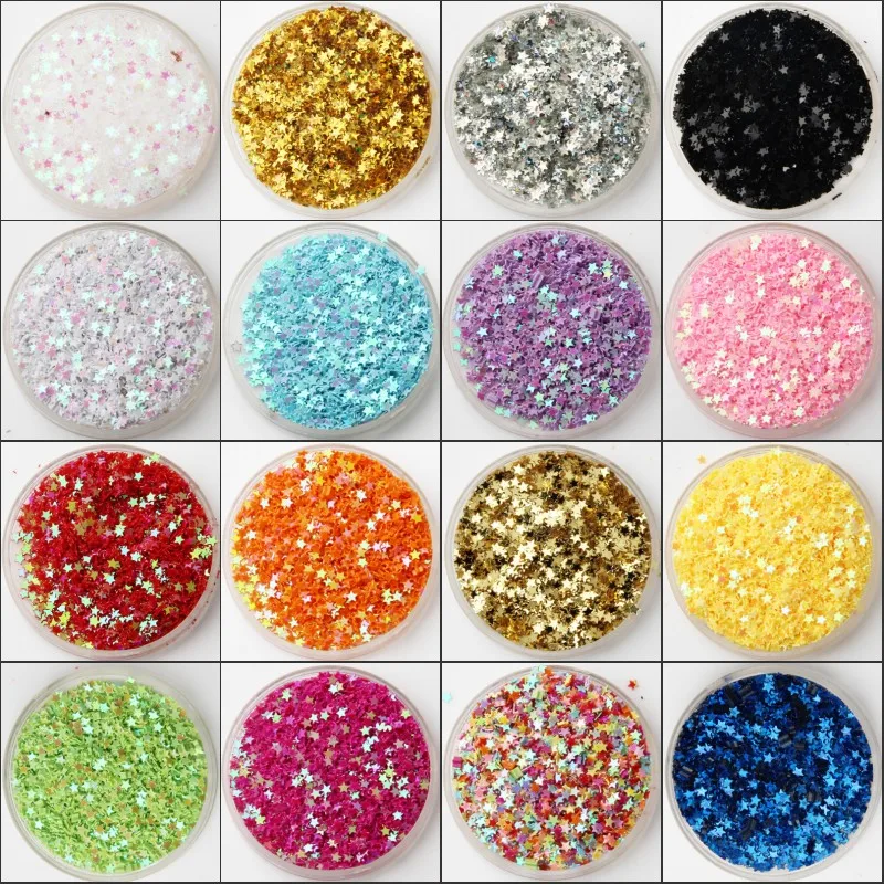 

20g/Lot 3mm Star Shape PVC Loose Sequins Paillettes For Nail Art, Wedding confetti Craft , Lady Make up Accessories 28 Colors