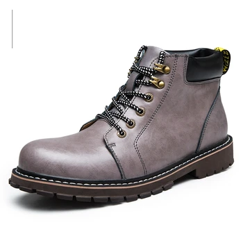 

Nice Great Nice Autumn & Winter Men Casual High-Top Shoes Tooling Shoes Cow Leather Boots Waterproof Warm Lace-Up Boots 2268
