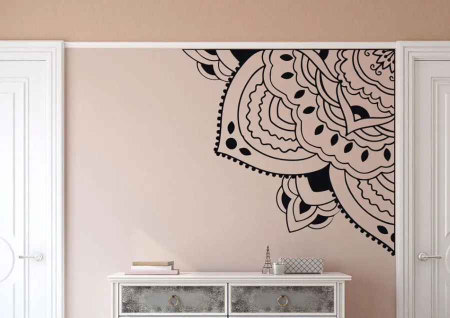 Четверть наклейка на стены Мандала виниловая стену спальня медитация Декор