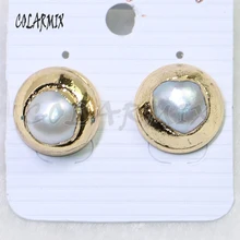 5 пар, серьги-гвоздики с натуральным жемчугом, серьги с жемчугом, серьги-гвоздики с жемчугом, ювелирное изделие с драгоценным камнем для женщин 9034