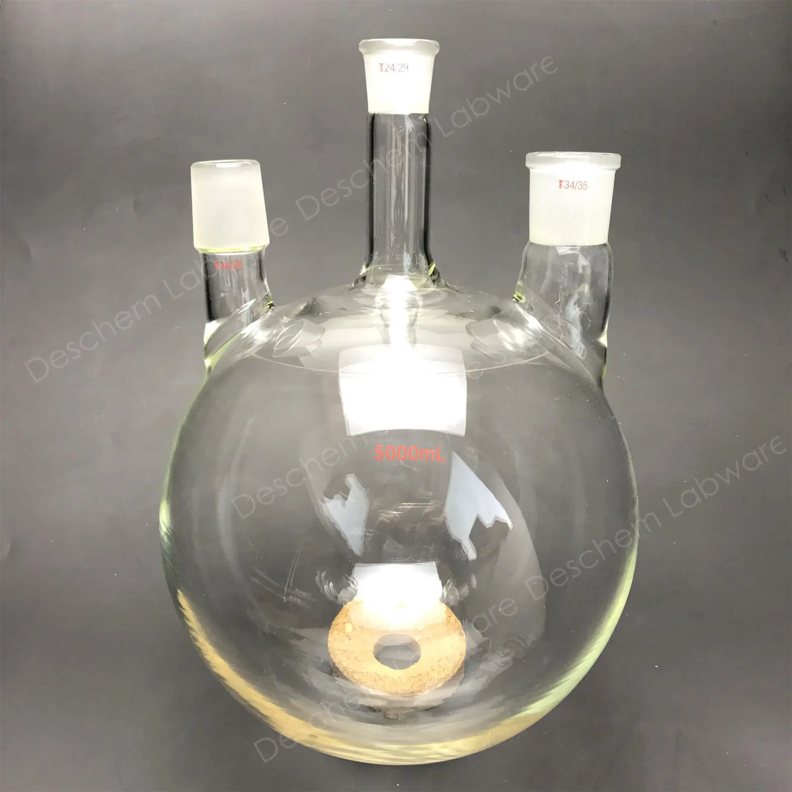 Buy 5000ml,3 neck,Glass Reaction Flask,Centrel 24/29
