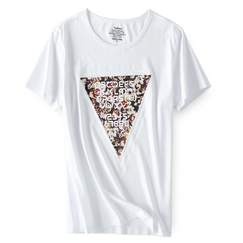 Горячая новинка 2017 летние Модальные Материал творческой печати письмо футболка