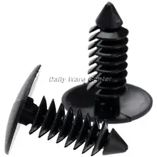 50Pcs/lot Auto Fastener fit 8mm Hole Nylon Car Clips Fender Bumper Shield Retainer Plastic Rivet ForGM Ford Chrysler Automobile
