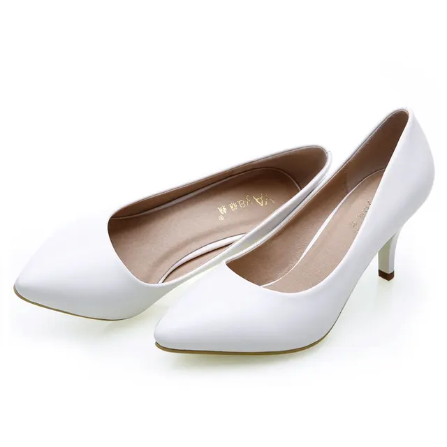 Fashion White Women Shoes for Girls Women White&Black High heel Pump ...