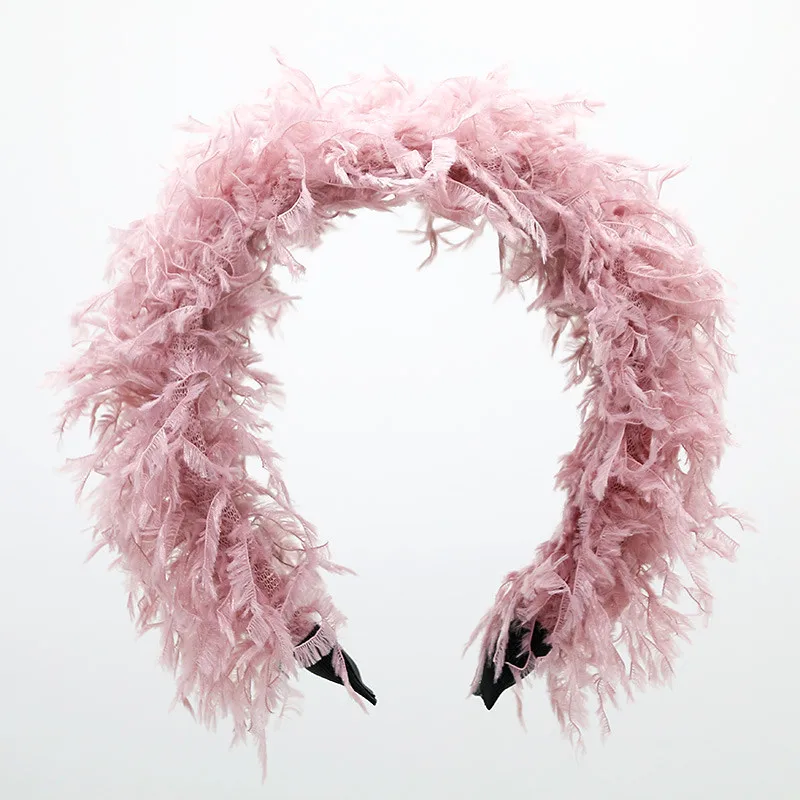

2020-BC NEW WINTER STYLE fake rabbit fur double bow huge bow girls hair accessories hairbands
