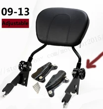 Регулируемый Черный Sissybar Спина Док комплекты оборудования Для Harley Touring Street Glide roadking CVO ultra 2009-2013