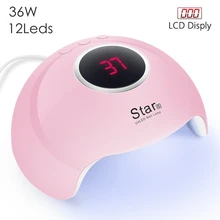 Star6 12 Светодиодный s Сушилка для ногтей Светодиодный УФ-лампа 36 Вт ЖК-дисплей сушка всех гелей USB лампа для маникюра УФ-лампа для ногтей инструменты для дизайна ногтей