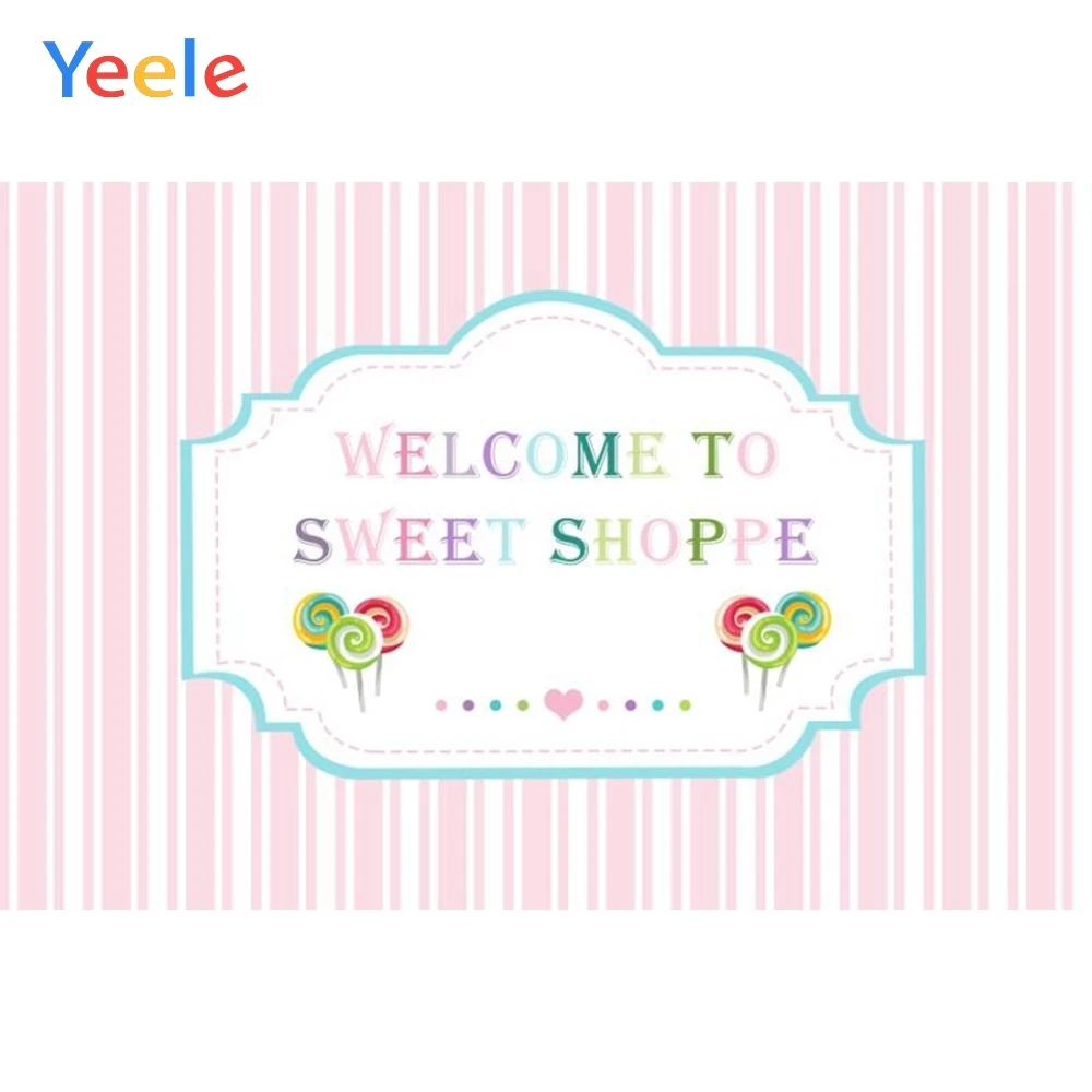 

Yeele Candy Pink Sweet Shoppe Children Portrait Photography Backgrounds Customized Photographic Backdrop For Photo Studio