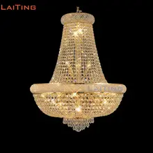 Диаметр 50 см классические золотые Роскошные хрустальные люстры с элегантными кристаллами K9 для украшения свадебной палатки