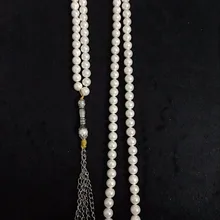 99 бусин жемчужный Материал корпуса 8 мм Размер сплав аксессуары исламские четки мусульманский тасбих Allah Misbaha Sibha