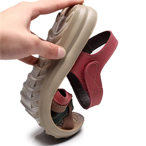 B-Sandals/Женская обувь; летние плоские сандалии женские сандалии на липучке; обувь; коллекция года; модная кожаная обувь; Sandalias Mujer