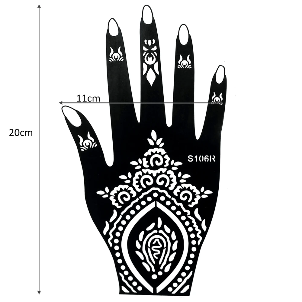 Glaryyears 32 Disegni 1 Paia Mani Henna Stencil Glitter Colori Glaryyears 32 Disegni 1 Paia Mani Henna Stencil Glitter Colori Pasta Disegno Tatuaggio Template Mehndi Arabo Indiano Mani Stencil in Glaryyears 32 Disegni 1