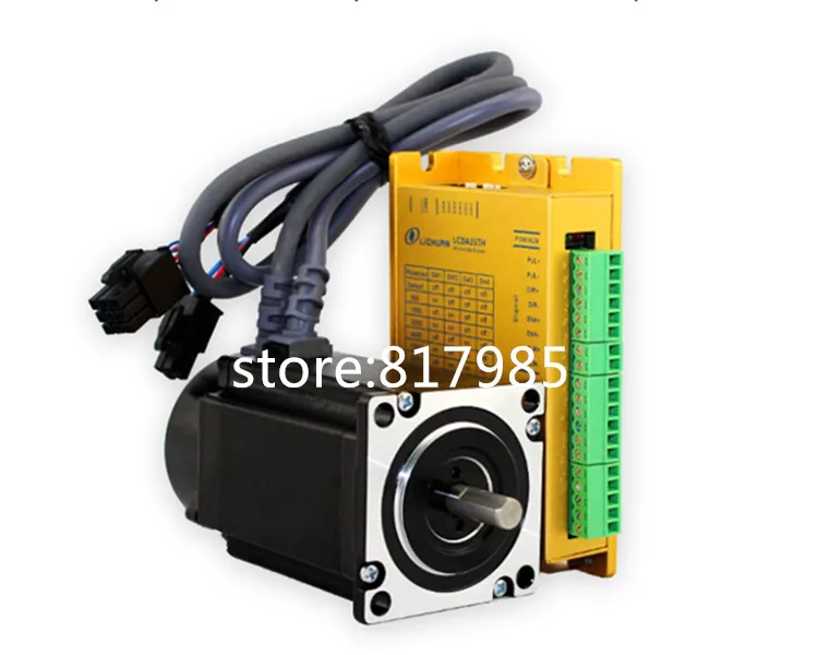 

NEW 2 Phase 8.5Nm Nema34 Servo Motor and Driver Sets Motor Length 120mm DSP Vector Closed-Loop Controller with cables