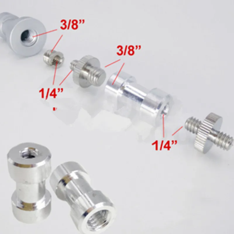 5In1 14 to 38 Male to Female Adapter Screw Camera Tripod Ball Head Monopod Flash Light Stand Mount Accessories (2)