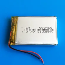 3,7 в 1100 мАч 603450 Литий-полимерный литиево-ионная аккумуляторная батарея для MP3 MP4 gps карманный персональный компьютер, dvd bluetooth-рекордер электронная камера