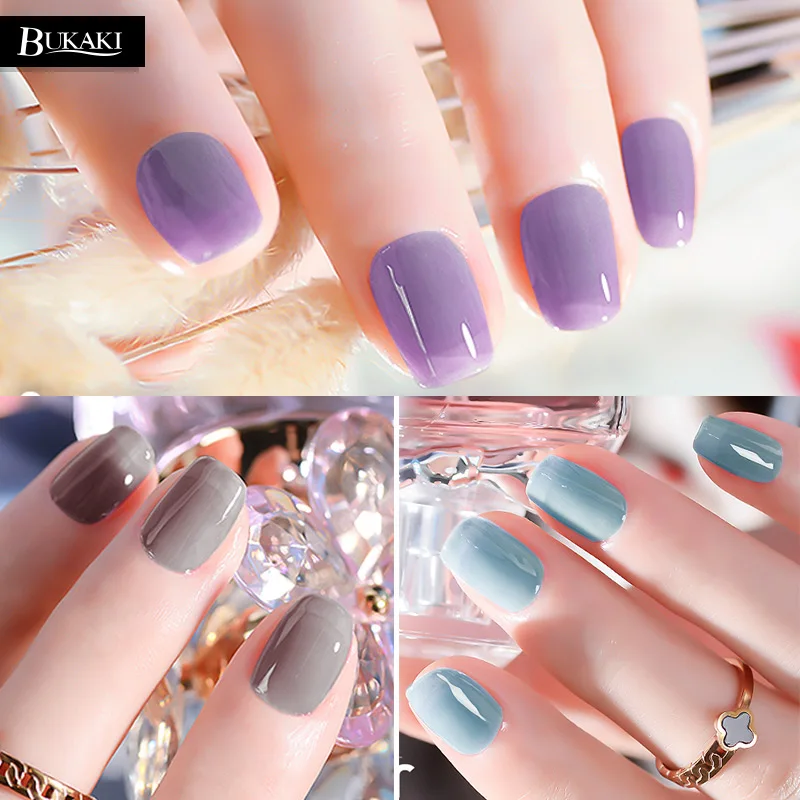 BUKAKI 8 цветов матовое желе гель лак для ногтей Soak Off Nail Art Советы Дизайн УФ