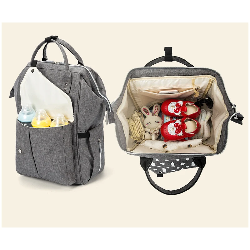 Сумка для детских подгузников с пеленальной подкладкой, рюкзак для мам, сумка для подгузников с USB большой вместительностью, рюкзак для матери и ребенка