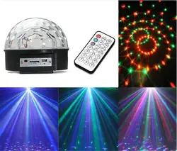 Светодиодный MP3 диско DJ вечерние клуб DMX512 кристалл этап магический шар 18 Вт RGB света