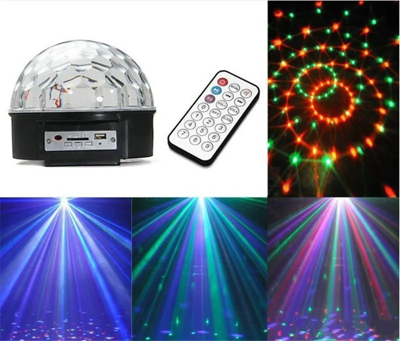 

LED MP3 DJ Disco Party Club DMX512 Crystal Magic Ball Stage 18W RGB Light