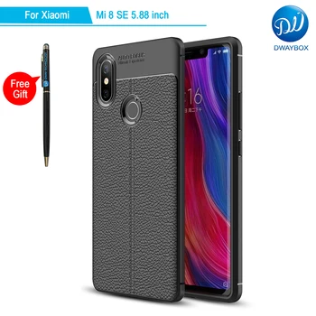 

DWaybox TPU Dermatoglyph Phone Back Cover For Xiaomi Mi 8 SE 5.88 inch Litchi Pattern Texture PU Leather Protective Case Capa