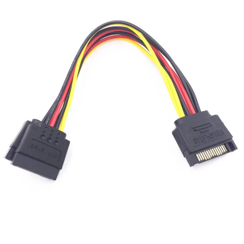 Кабель питания SATA 15 Pin Male 2 Female HDD Y сплиттер универсальный разъем
