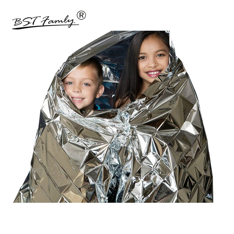 

2Pieces 210*160 Rescue Emergent Blanket Survive Thermal Mylar Lifesave First Aid Outdoor Waterproof Keep Foil Bushcraft Curtain