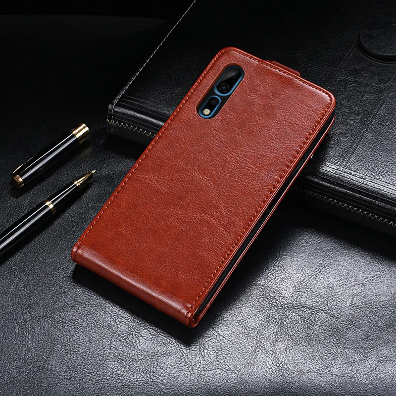 

iTien Flip Durable Protective Leather Cover Phone Case For ZTE Axon 10 Pro Blade V10 Vita TPU Silicone Shell Wallet Etui Skin