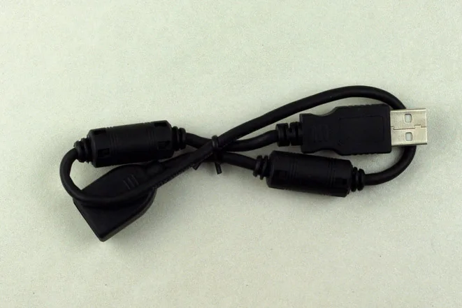 Фирменный USB2.0 кабель-удлинитель для мужчин и женщин черный с коротким магнитным экранированием 38 см луженый медный кабель