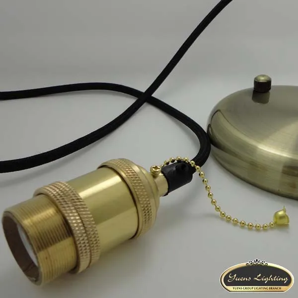 E26/E27 Bronze vintage pendant lamp holder kit diy accessories copper