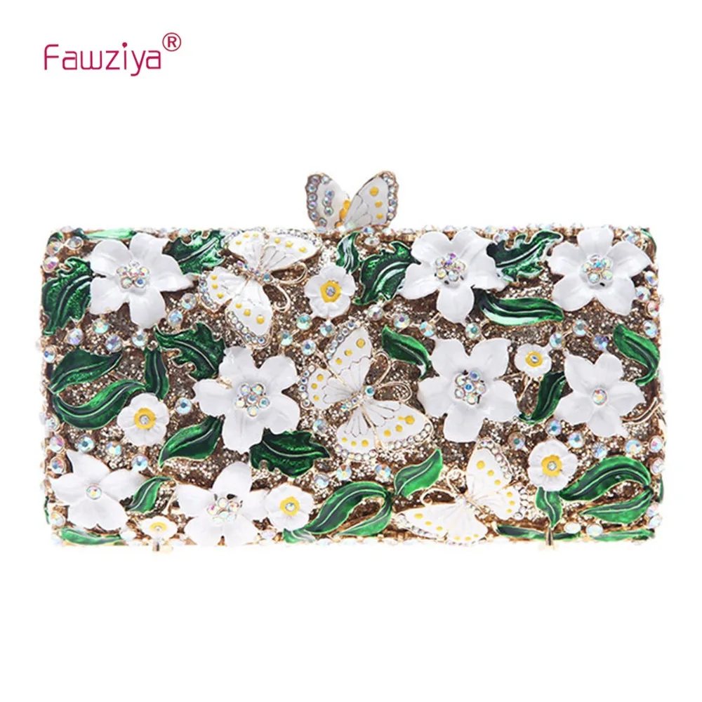 Fawziya Butterfly Clutch Chain Purse Box Clutch Evening Bags