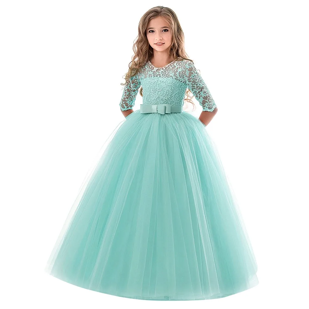ARLONEET; летнее платье; кружевное платье принцессы для девочек; Длинные вечерние платья из тюля для девочек-подростков; элегантная детская одежда; платья для девочек